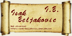 Isak Beljaković vizit kartica